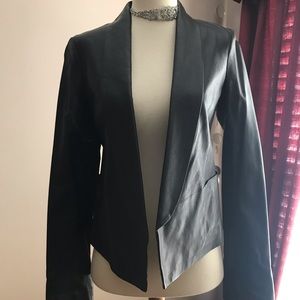 Vince leather blazer jacket size 4